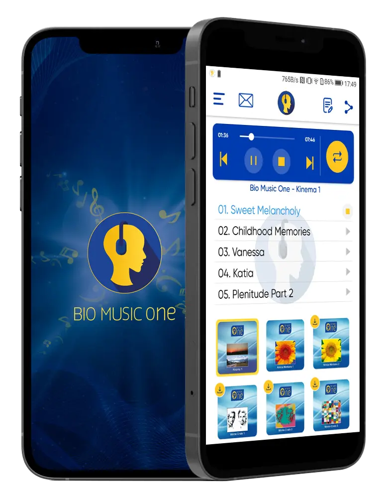 Bio Music One app interface