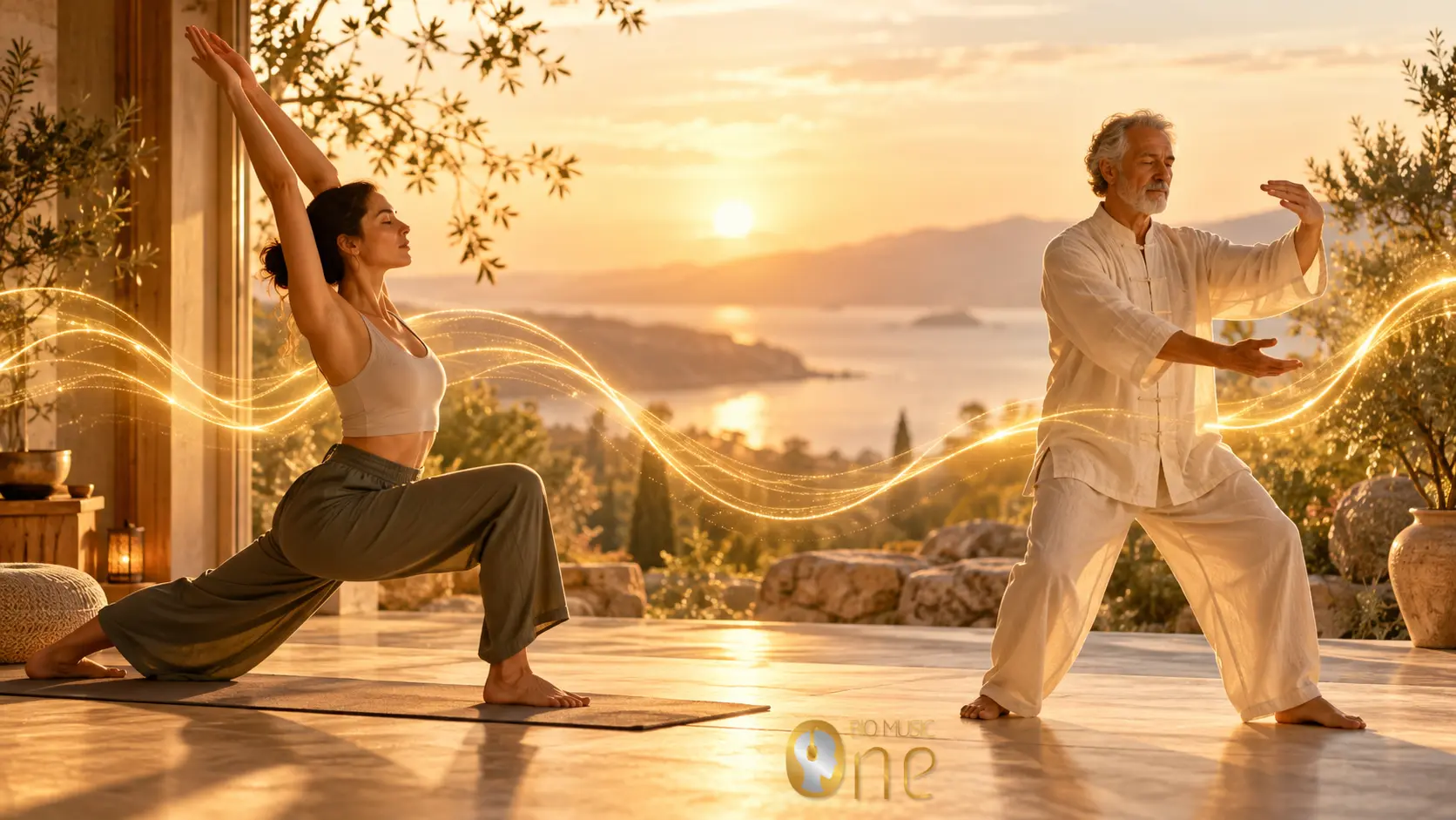 Yoga and martial arts accompanied by Bio Music One